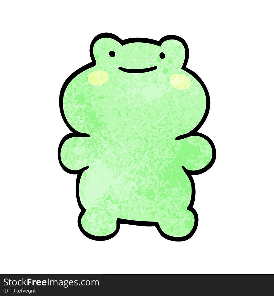 cartoon doodle frog