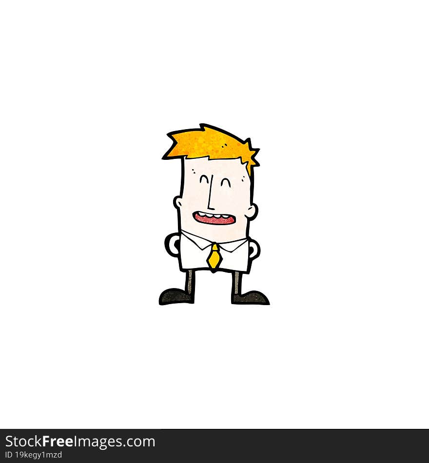 happy ginger boy cartoon