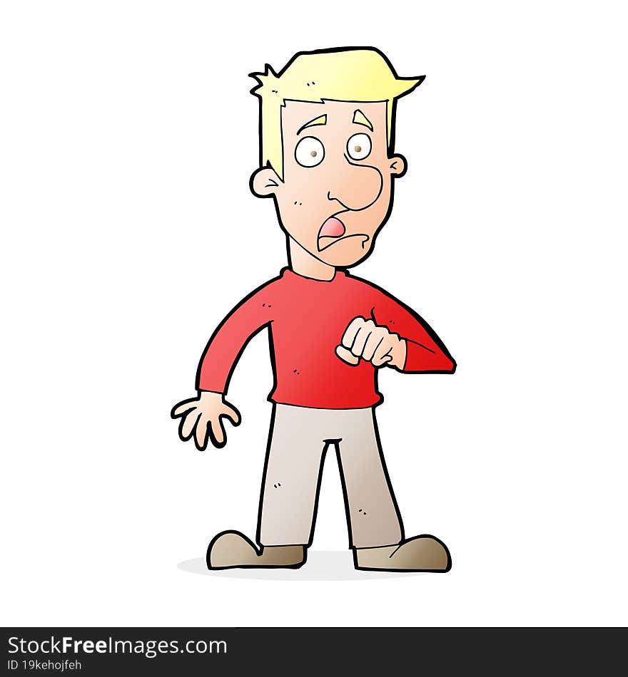 cartoon shocked man