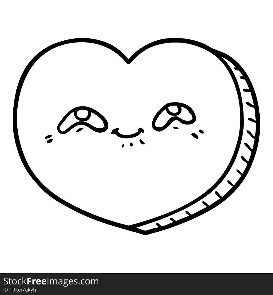 cartoon love heart. cartoon love heart