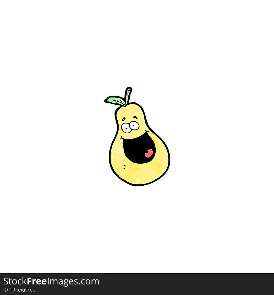 cartoon happy pear