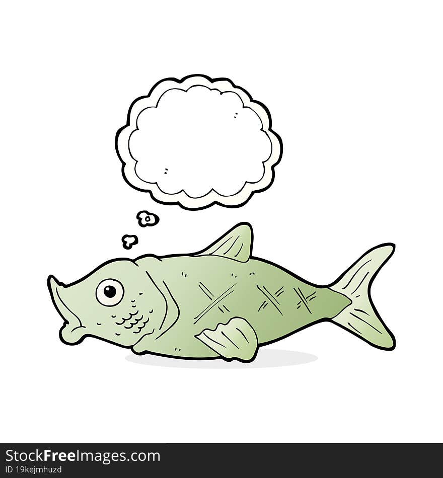 Cartoon Fish With Thought Bubble