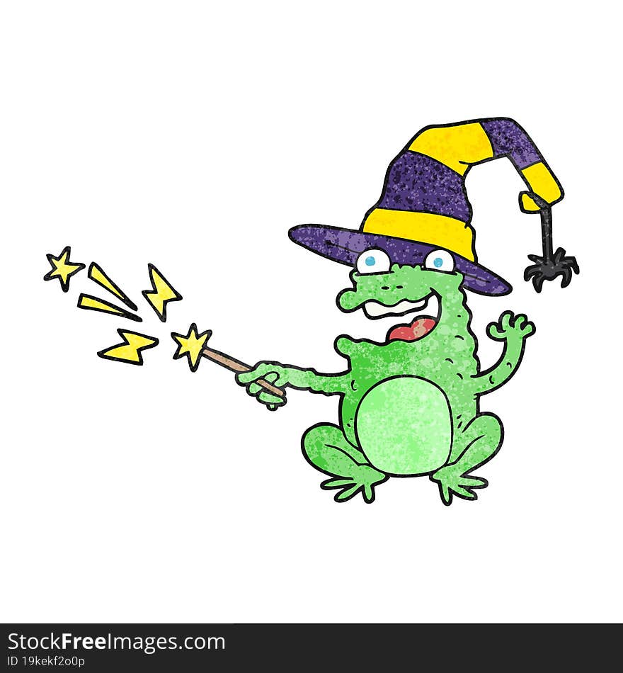 Textured Cartoon Toad Casting Spell