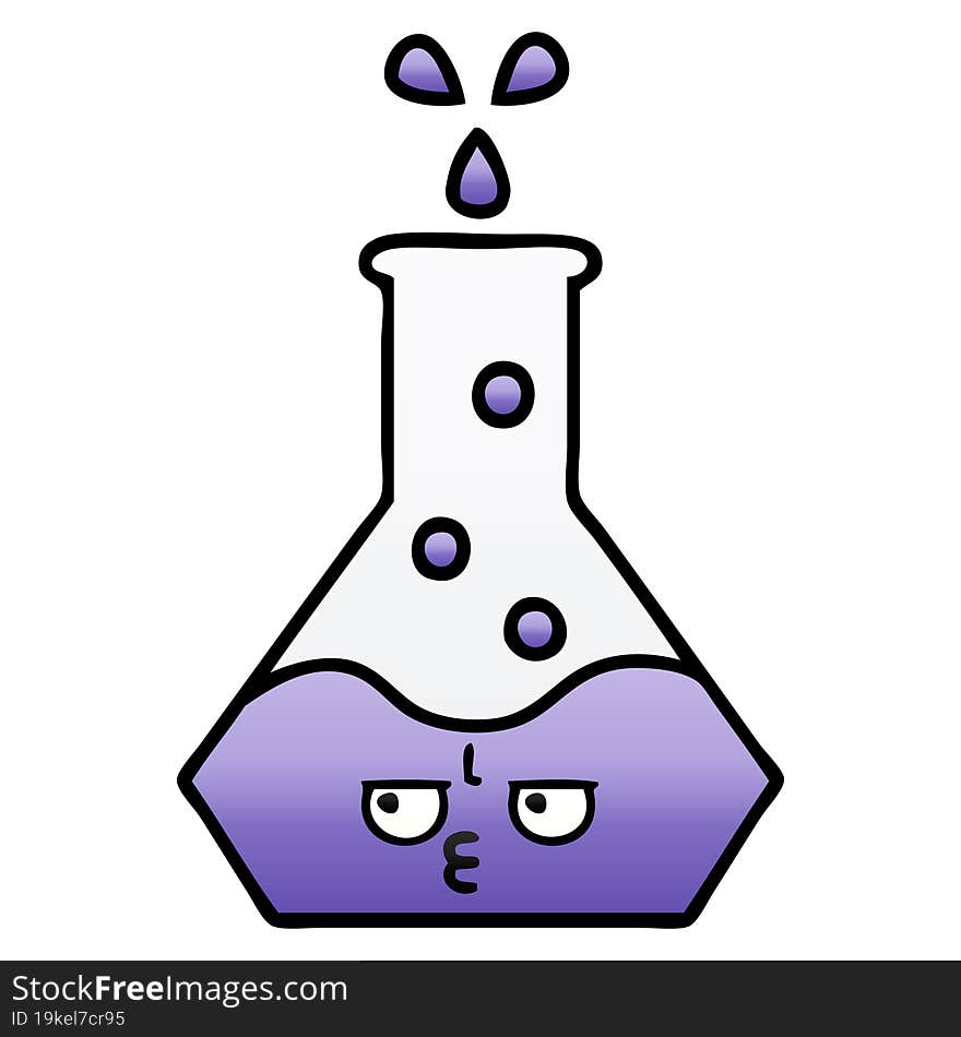 Gradient Shaded Cartoon Science Beaker