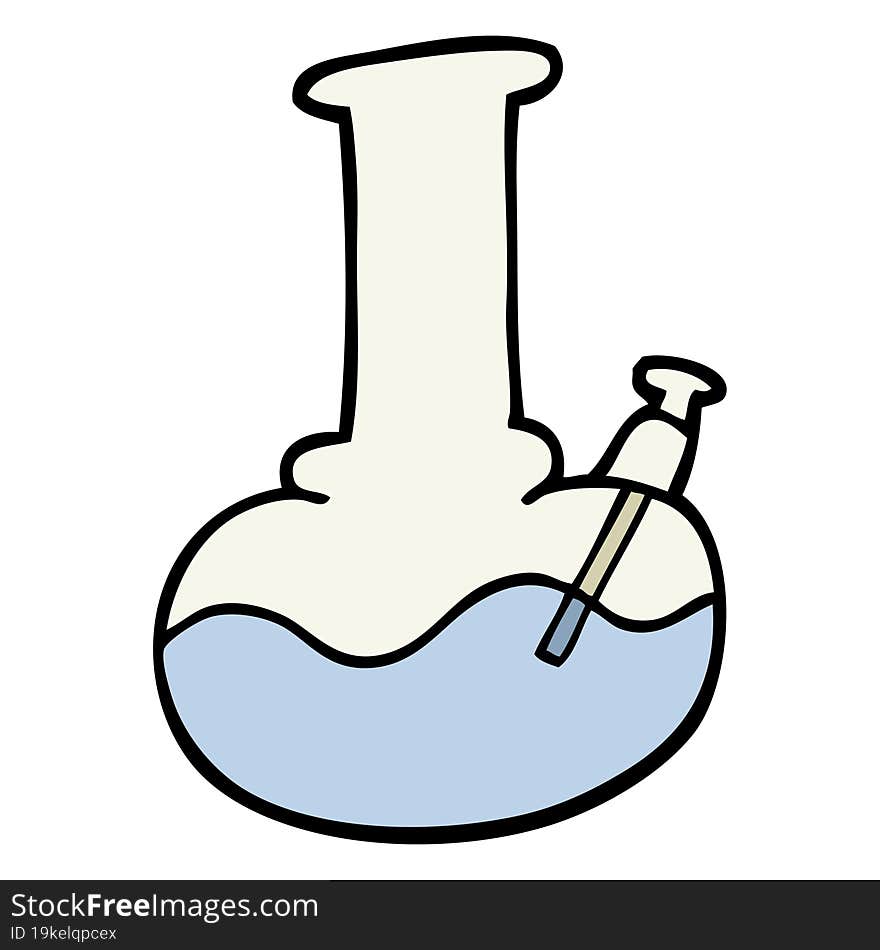 Hand Drawn Doodle Style Cartoon Water Pipe