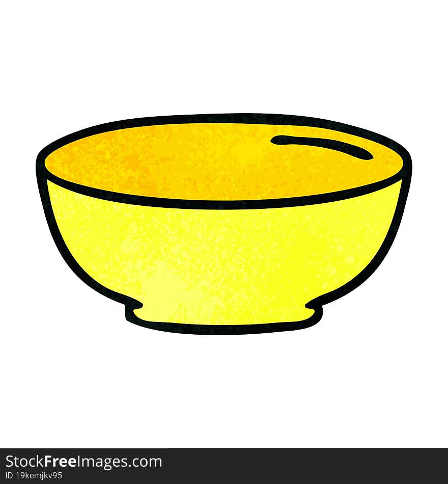 hand drawn quirky cartoon bowl. hand drawn quirky cartoon bowl