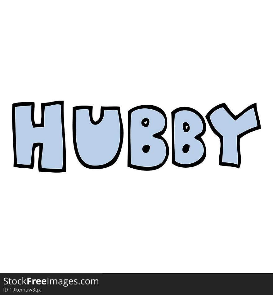 cartoon word hubby