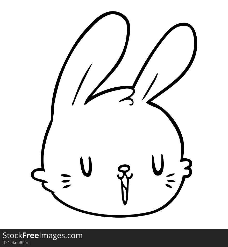 cartoon rabbit face. cartoon rabbit face