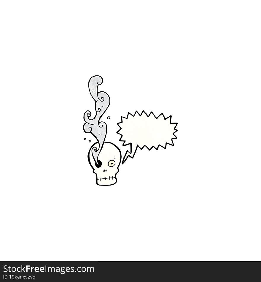 funny cartoon skull