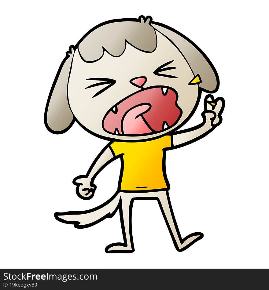 cute cartoon dog barking. cute cartoon dog barking