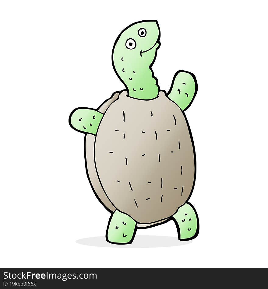 cartoon happy turtle