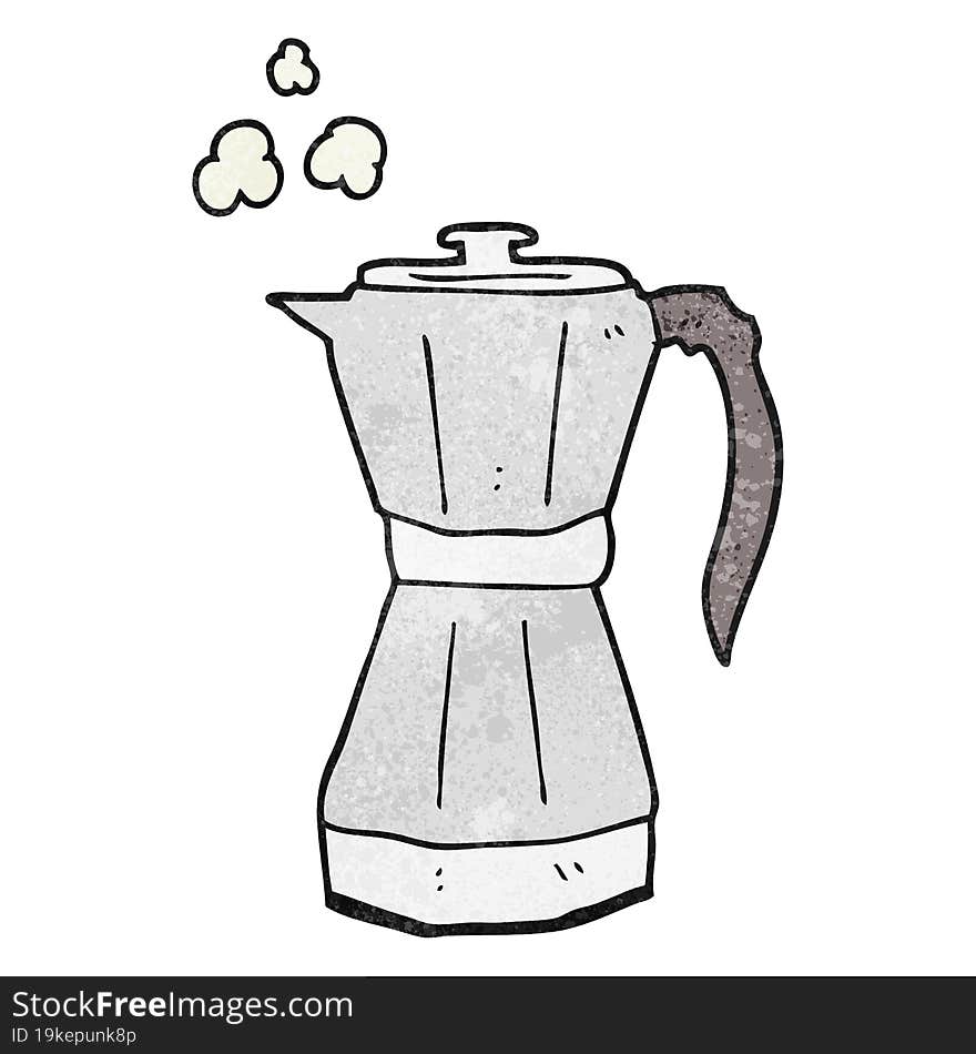 freehand textured cartoon stovetop espresso maker