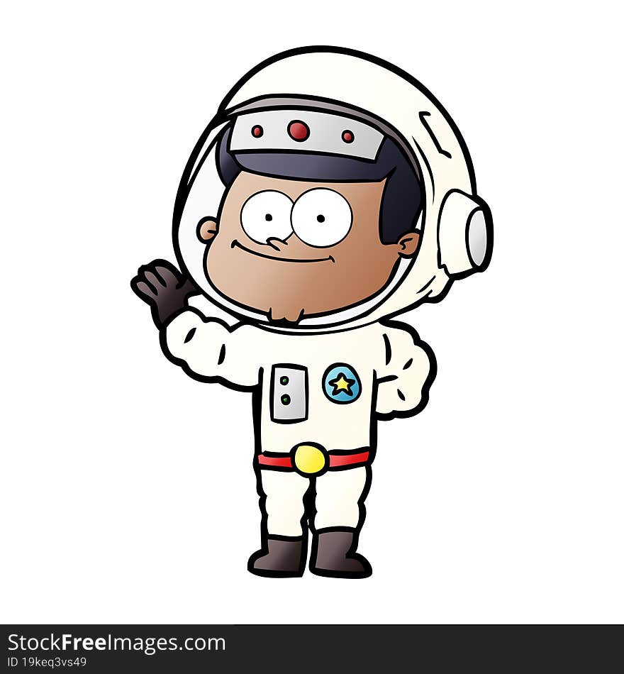 happy astronaut cartoon. happy astronaut cartoon