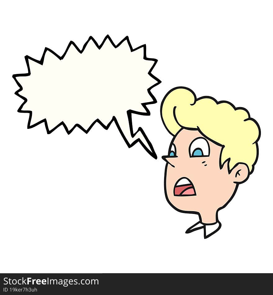 speech bubble cartoon shocked man