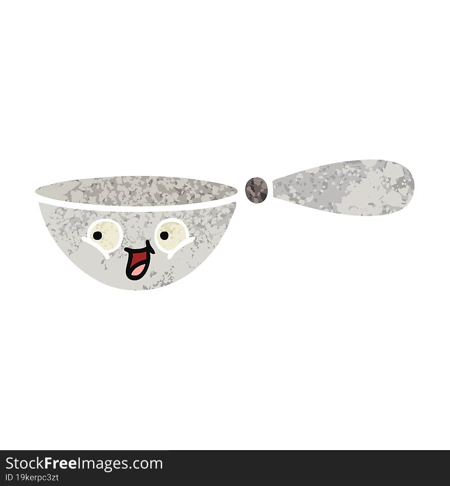 retro illustration style cartoon measuring spoon