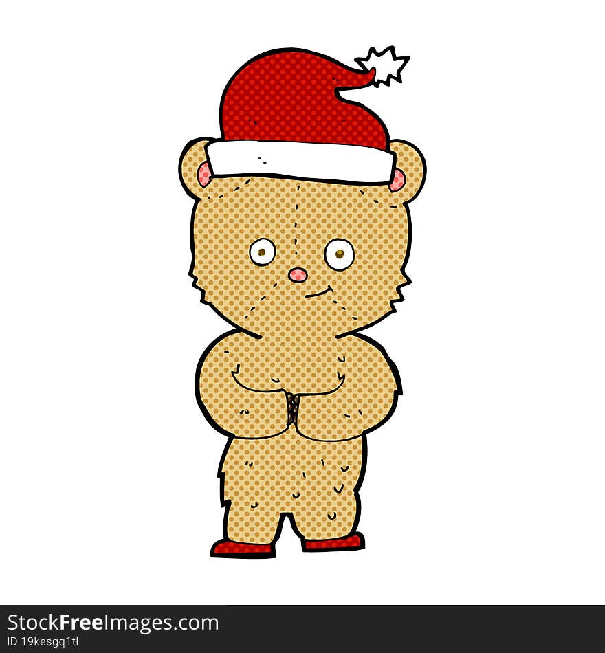 cartoon christmas teddy bear