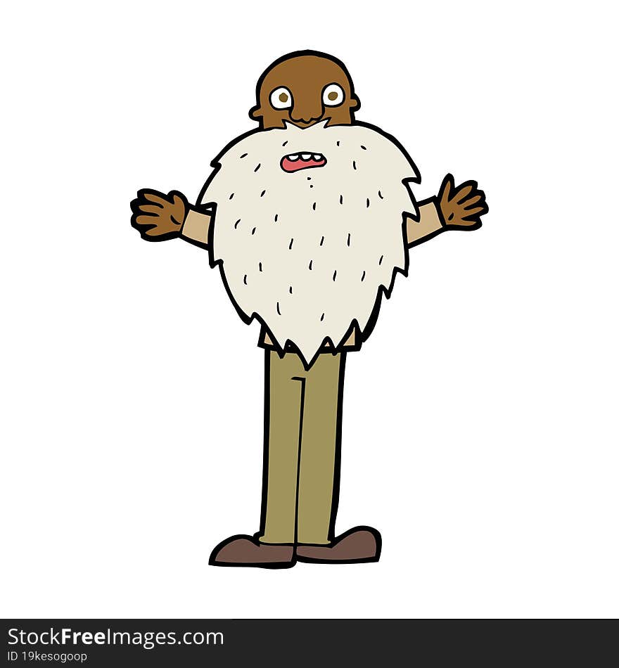 cartoon bearded old man