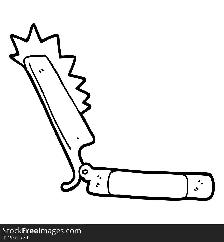 cartoon sharp razor. cartoon sharp razor