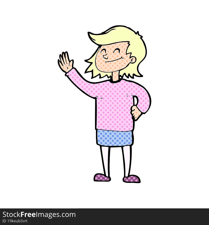 cartoon woman