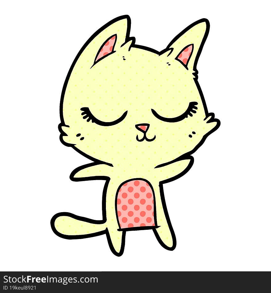 calm cartoon cat. calm cartoon cat