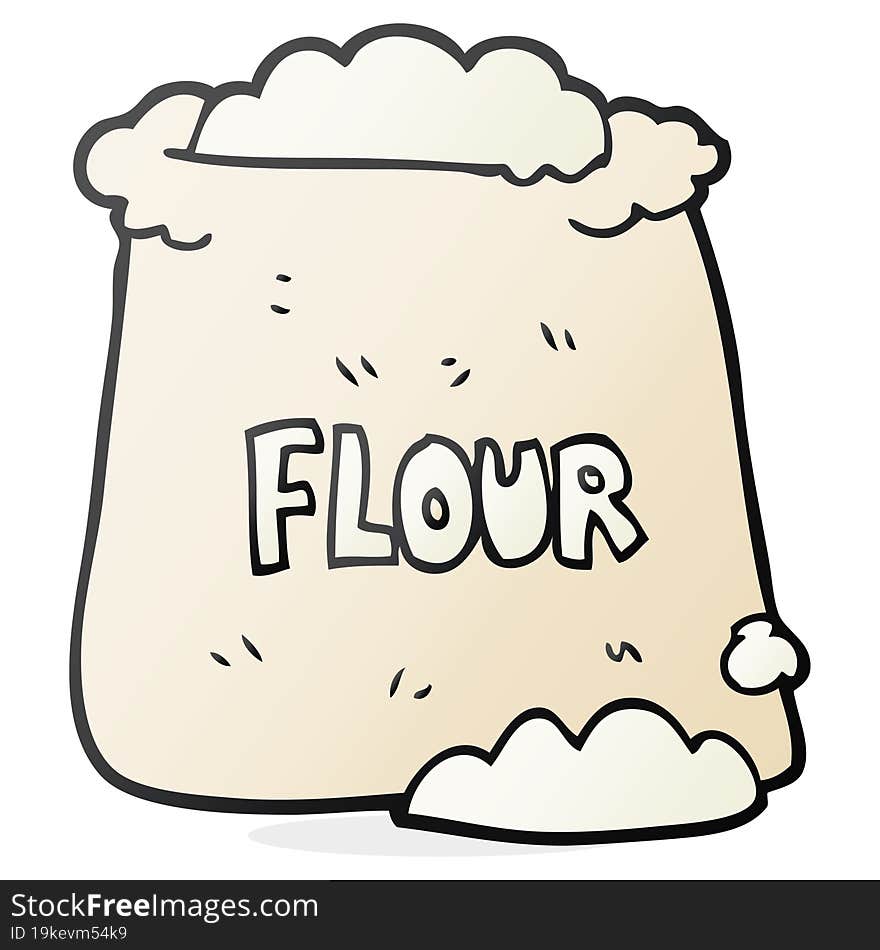 cartoon bag of flour