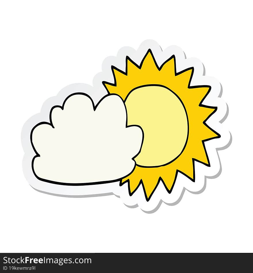 Sticker Of A Cartoon Weather