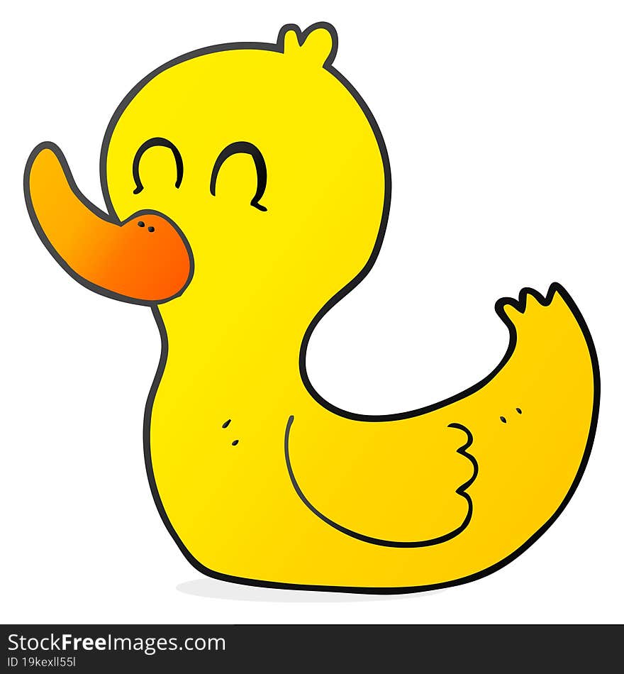 freehand drawn cartoon cute duck