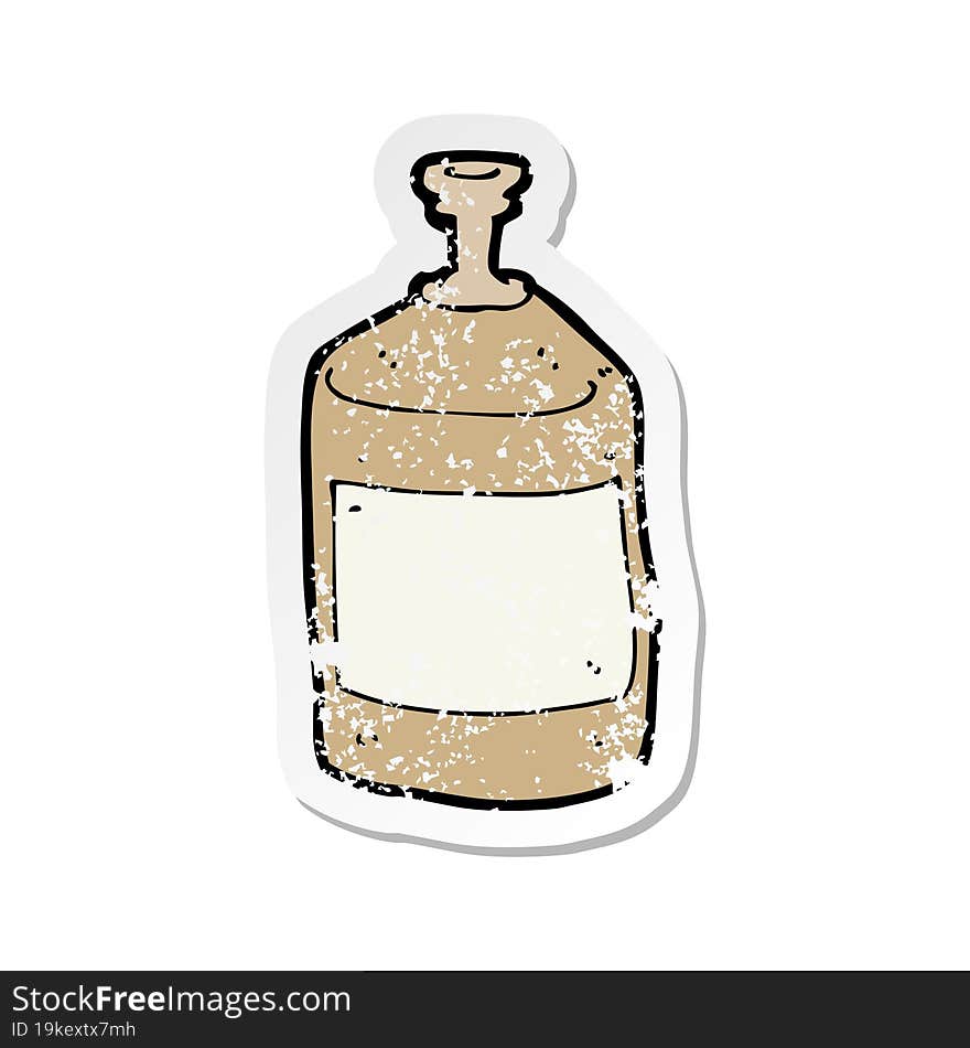 retro distressed sticker of a cartoon old squirt bottle