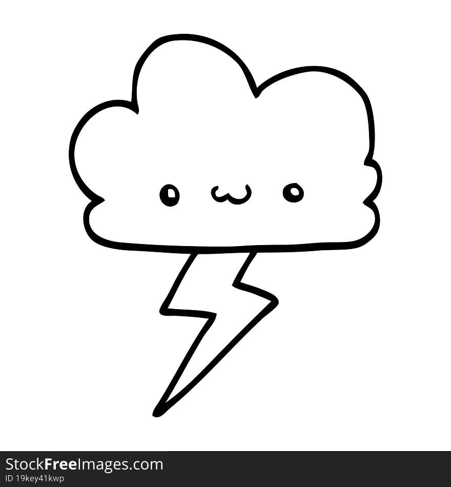 cartoon storm cloud