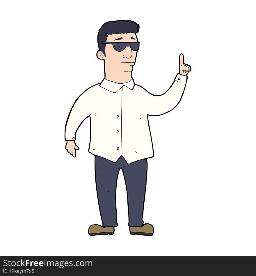 cartoon man wearing sunglasses