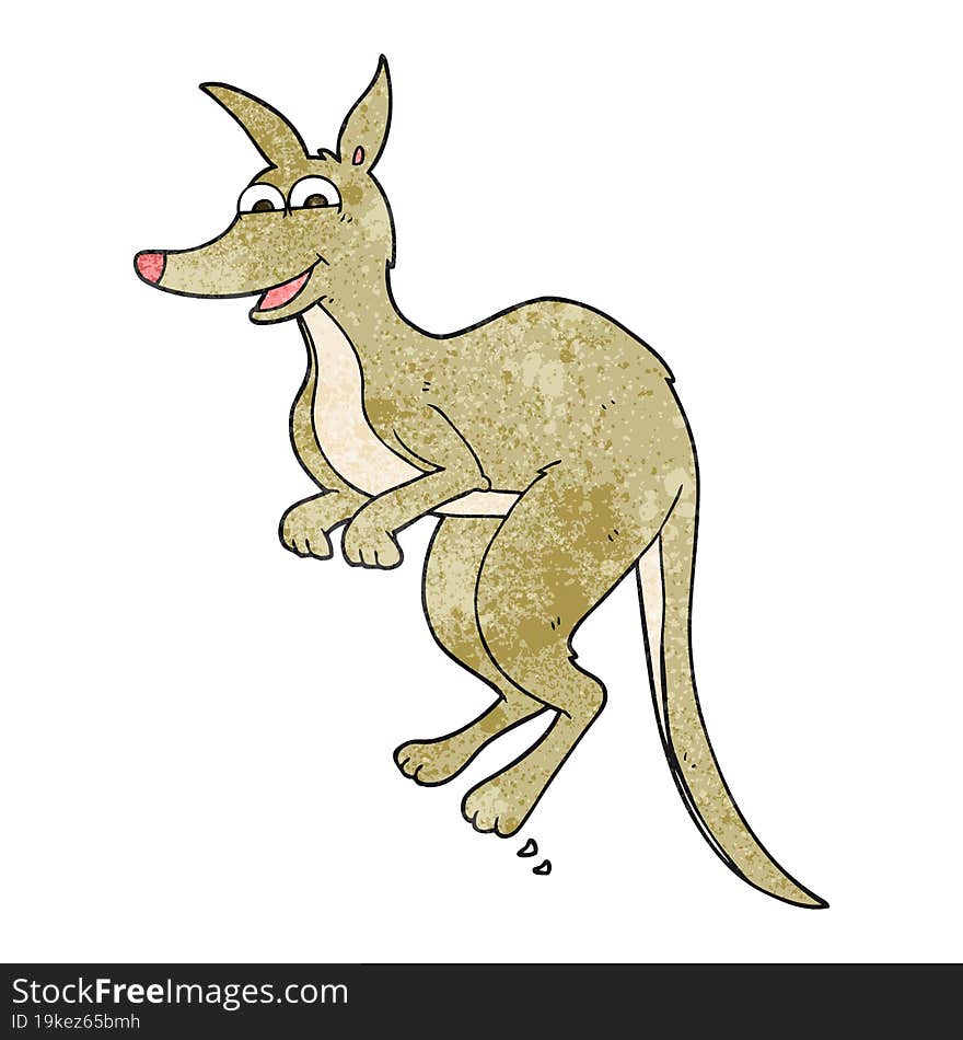 Textured Cartoon Kangaroo