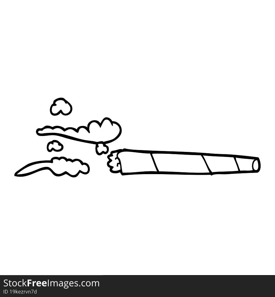 line drawing cartoon lit joint