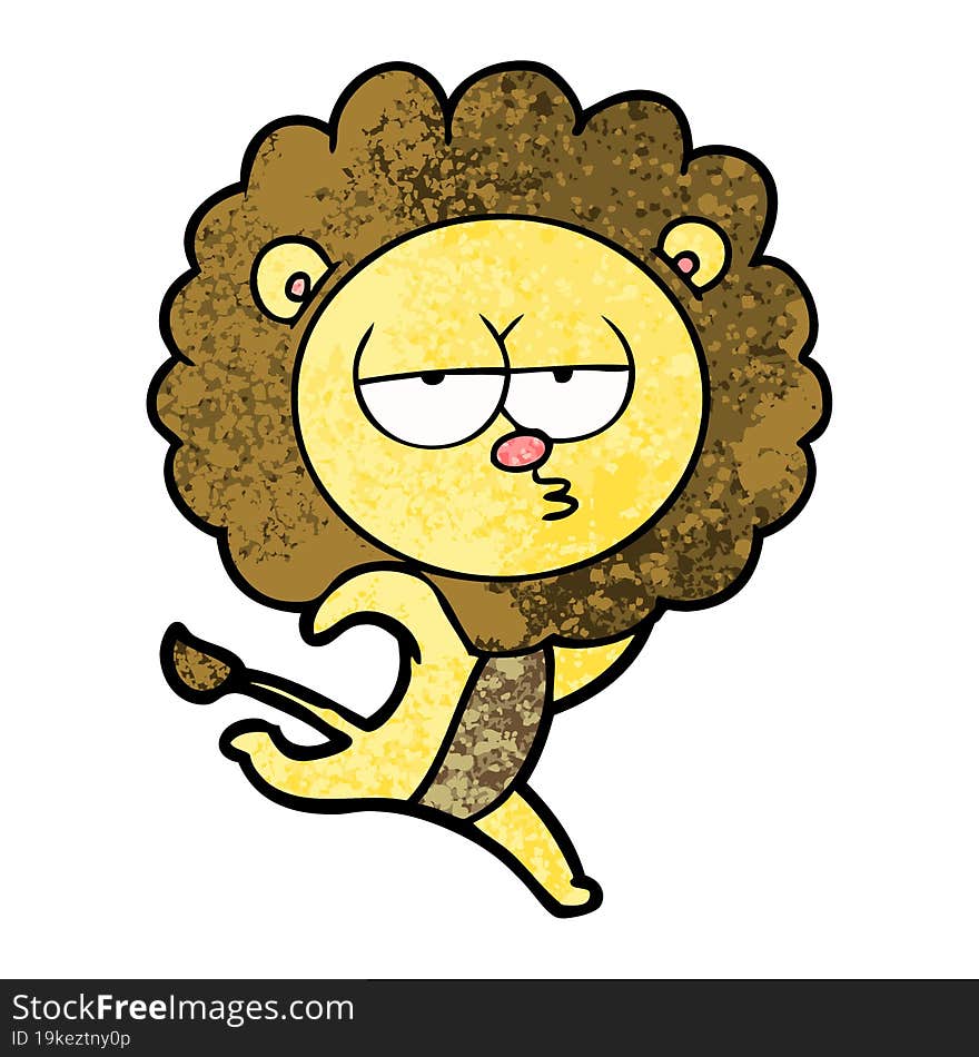 cartoon running lion. cartoon running lion