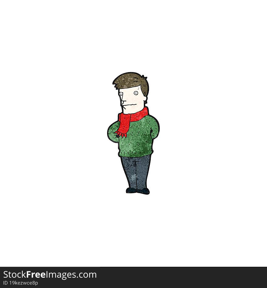 Cartoon Nervous Man