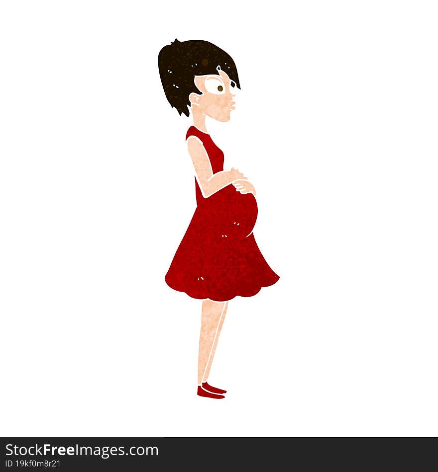 cartoon pregnant woman