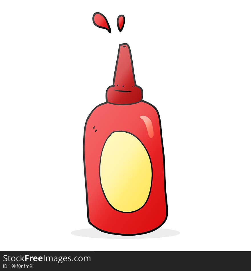 cartoon ketchup bottle