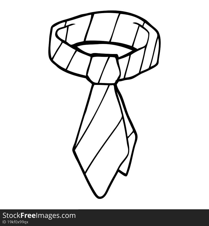 Line Drawing Cartoon Work Tie