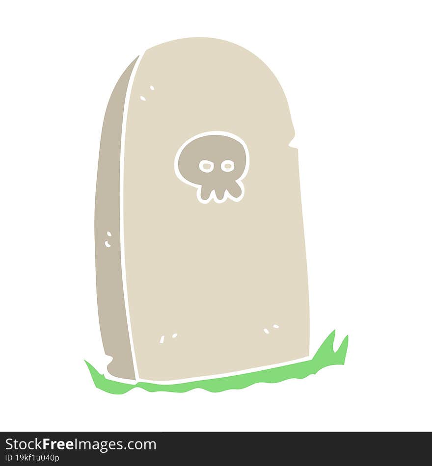 flat color illustration of grave. flat color illustration of grave