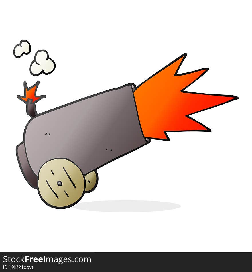 cartoon cannon firing