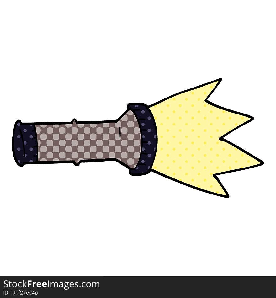 cartoon doodle torch