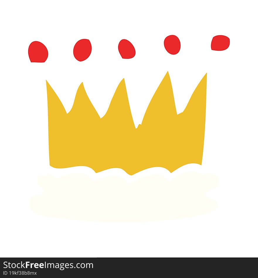 cartoon doodle gold crown