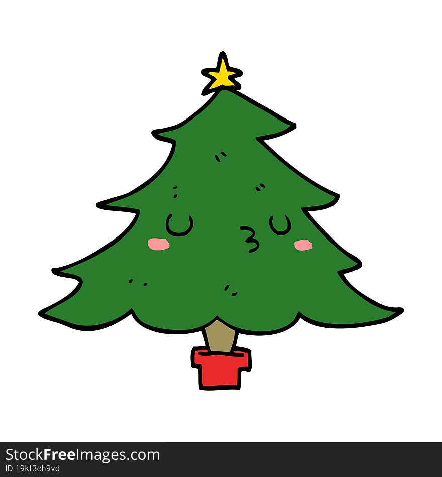 cute cartoon christmas tree