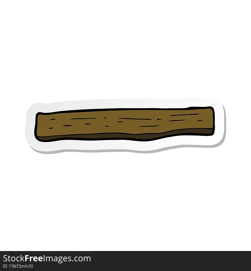 sticker of a cartoon wood post