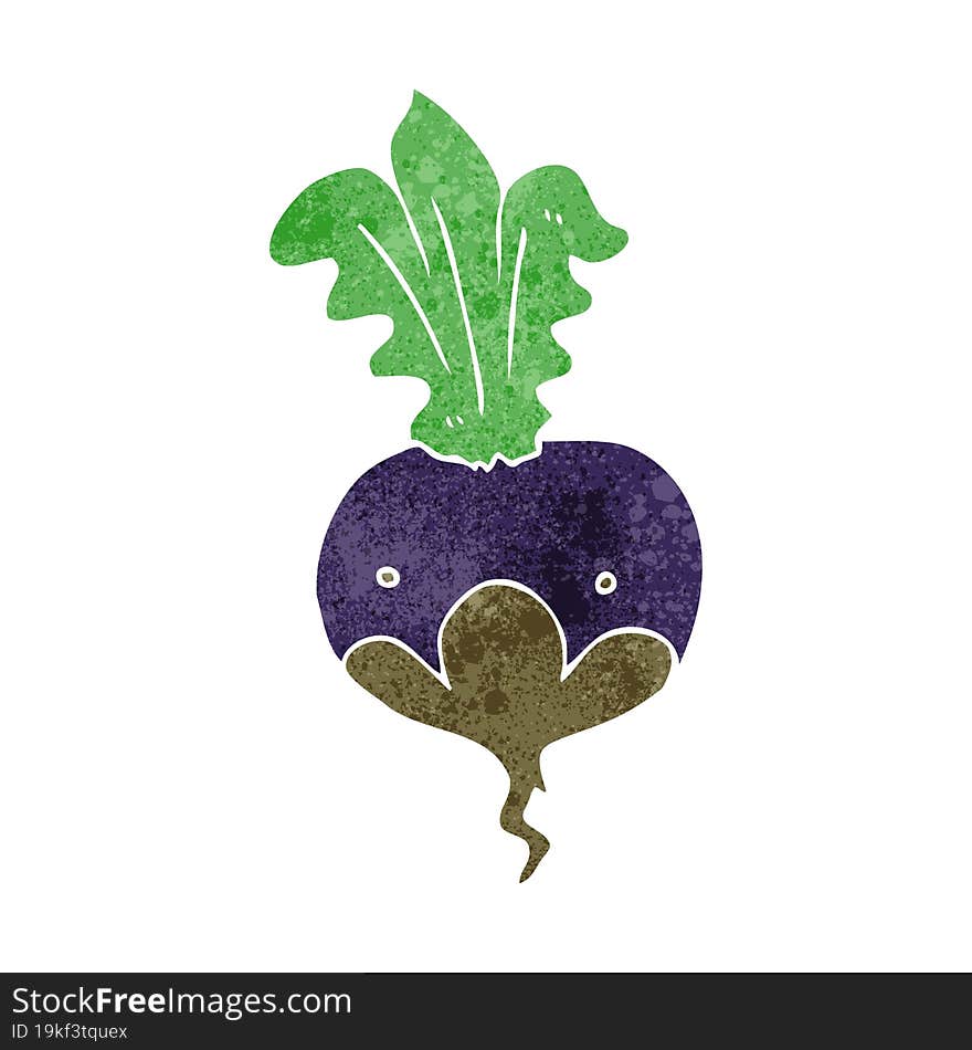 retro cartoon beet