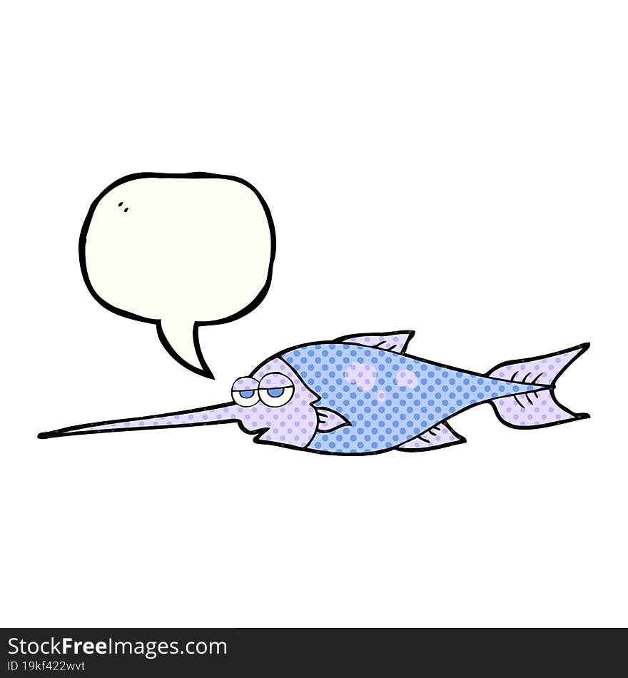 comic book speech bubble cartoon swordfish