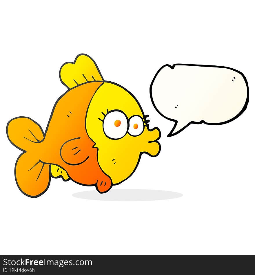 funny speech bubble cartoon fish