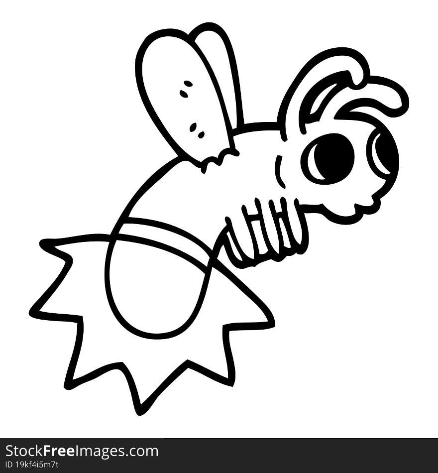 line drawing cartoon glow bug