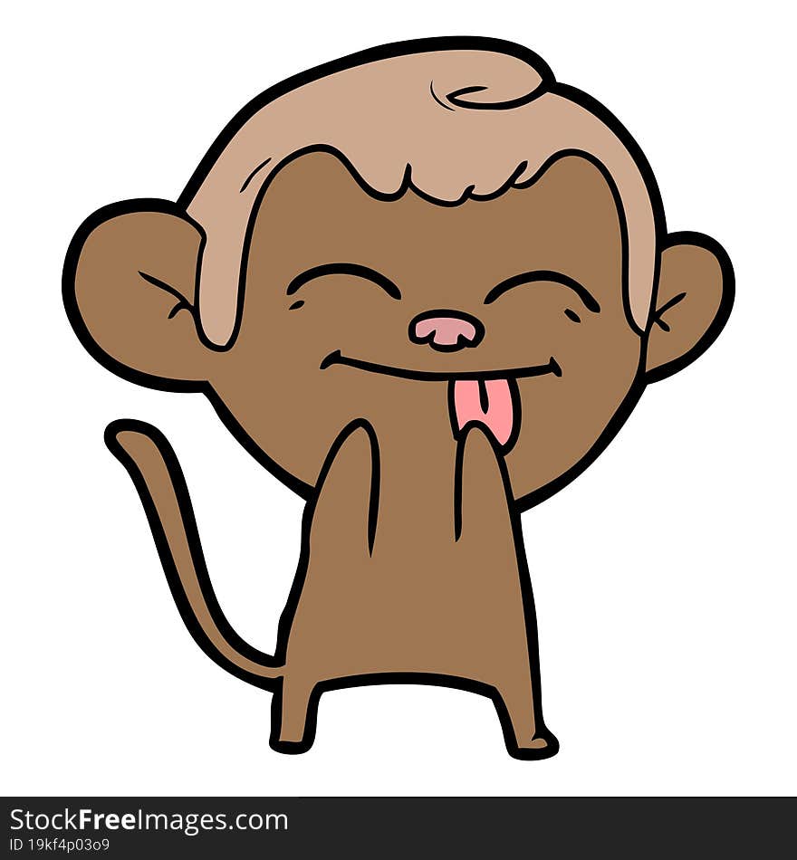 funny cartoon monkey. funny cartoon monkey