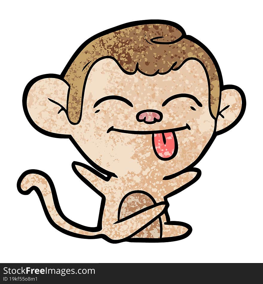 funny cartoon monkey. funny cartoon monkey