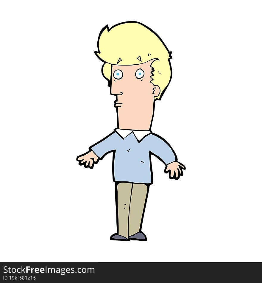 cartoon startled man